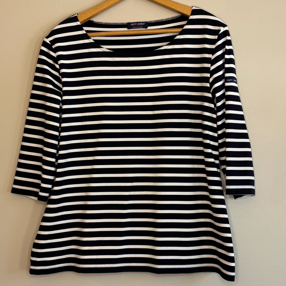 Saint James Garde Cote III Nautical Striped Sport Top - Picture 2 of 5